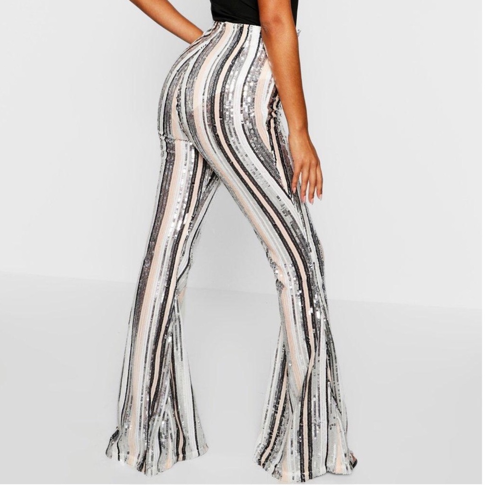 Sequin flare pants